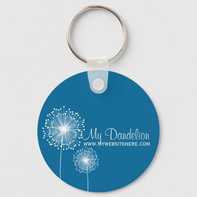 Nyckelkedjan FÄRG i den moderna Dandelion Flower A Nyckelring (Framsida)