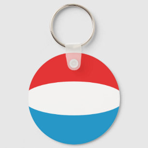 Nyckelkedjan för Luxemburg Fisheye Flagga Nyckelring