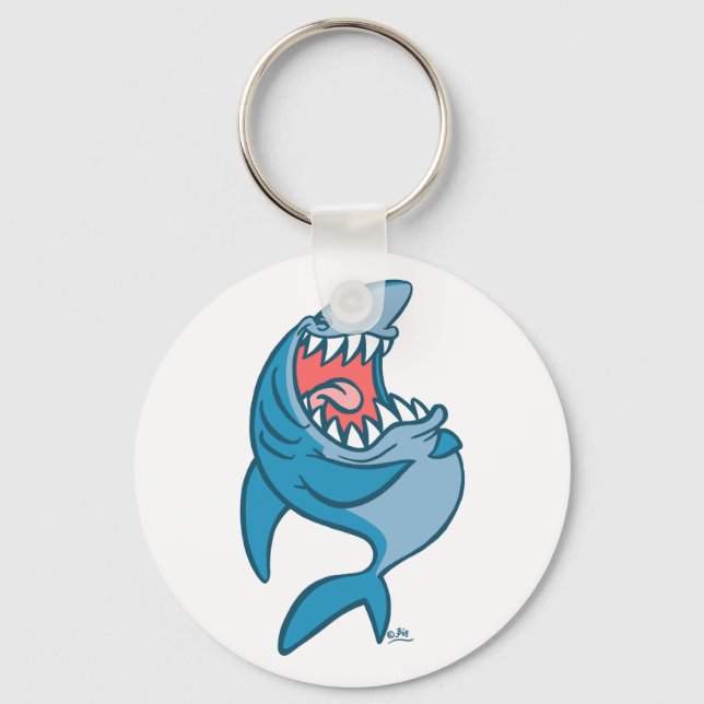 Nyckelkedjan för tecknaden Laughing Shark Nyckelring (Framsida)