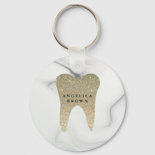 Nyckelkedjan Glitter Dental Marble Mönster Nyckelring