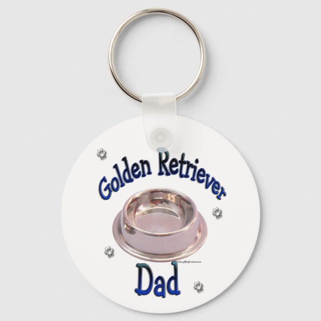 Nyckelkedjan Golden Retriever Pappa Nyckelring (Framsida)