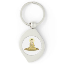 Nyckelkedjan Golden Serenity Buddha Metall