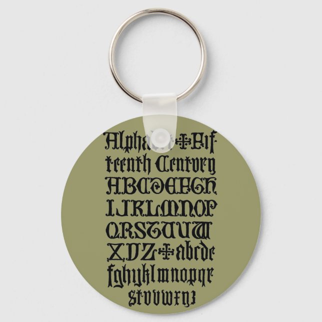Nyckelkedjan Gothic Brev Nyckelring (Framsida)
