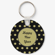 Nyckelkedjan gott nytt år (Svarta & Guld)