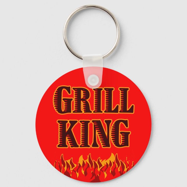 Nyckelkedjan Grill Kung BBQ Saming Keychain Nyckelring (Framsida)