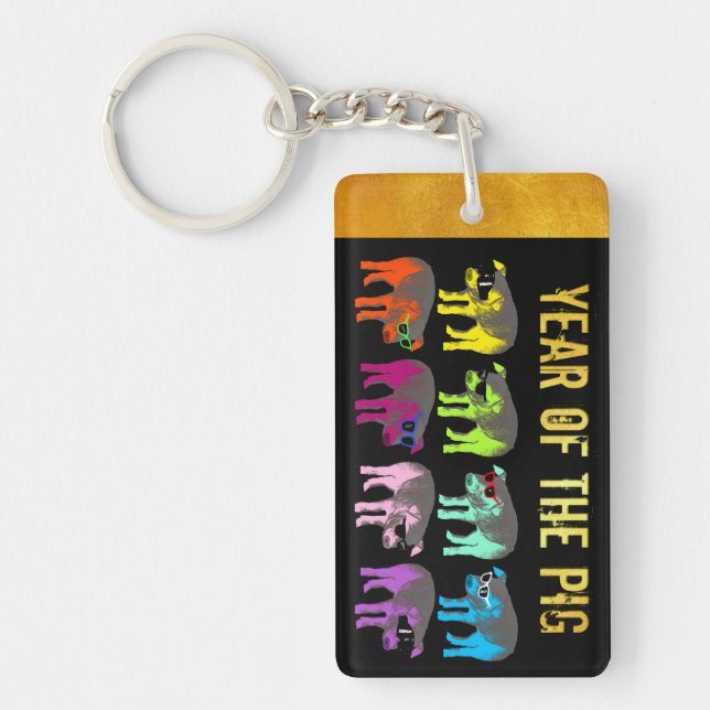 Nyckelkedjan gris kinesiska nyår Zodiac Birthday N (Framsidan)