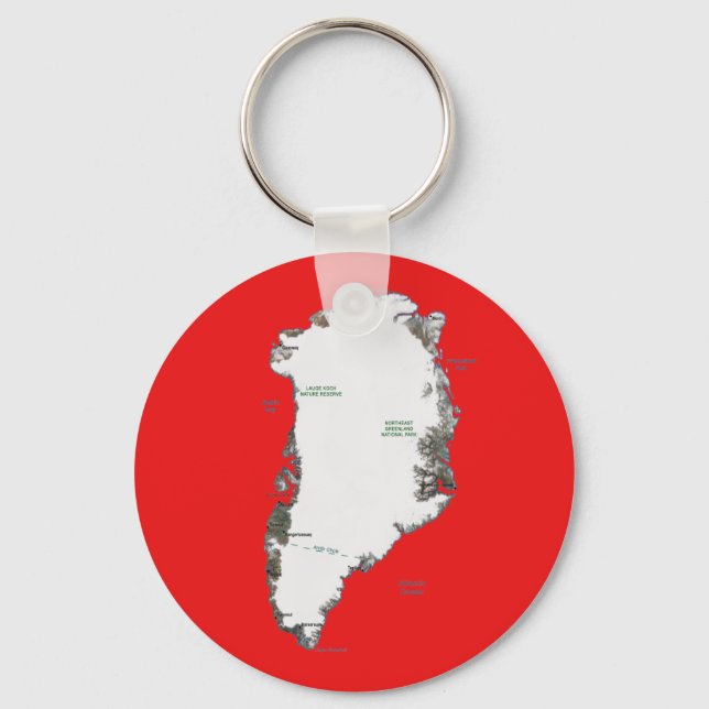 Nyckelkedjan Grönland Karta Nyckelring (Framsida)