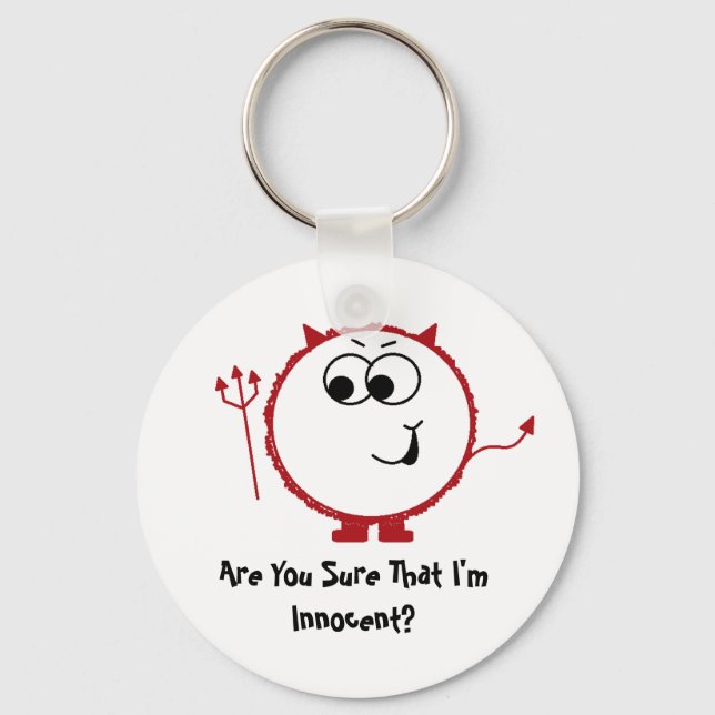 Nyckelkedjan Guilty Djävulen Weeble Nyckelring (Framsida)