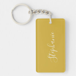 Nyckelkedjan guld Modern typography personlig Nyckelring