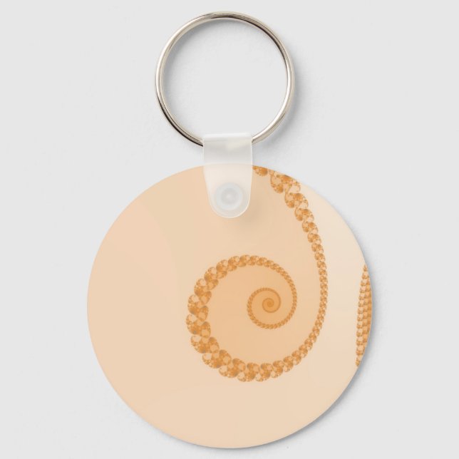 Nyckelkedjan Guld Simple Spiral Nyckelring (Framsida)