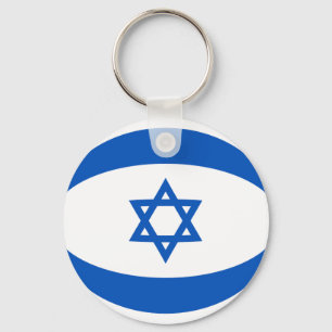 Nyckelkedjan Israel Fisheye Flagga Nyckelring
