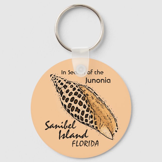 Nyckelkedjan Junonia snäcka Sanibel Island humor Nyckelring (Framsida)