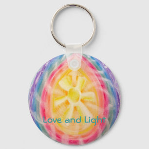 Nyckelkedjan kärlek och Light chakra Nyckelring