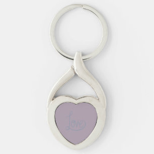Nyckelkedjan kärlek twisted heart silverfärgad nyckelring