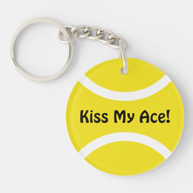 Nyckelkedjan Kiss my ace tennis boll | Anpassnings (Framsidan)
