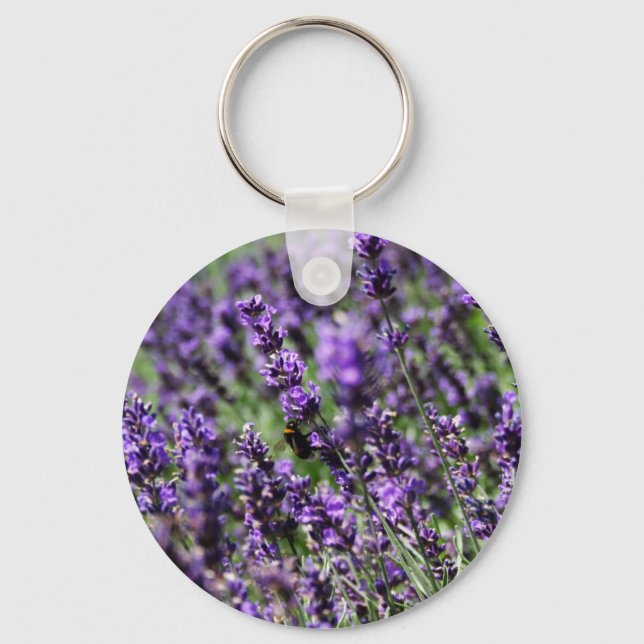 Nyckelkedjan Lavender Fält Nyckelring (Framsida)