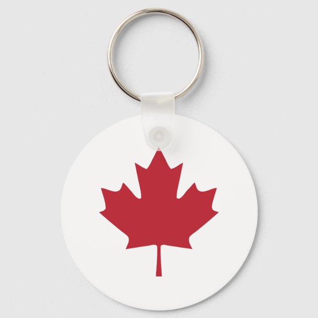 Nyckelkedjan Löv i Kanada Maple Nyckelring (Framsida)
