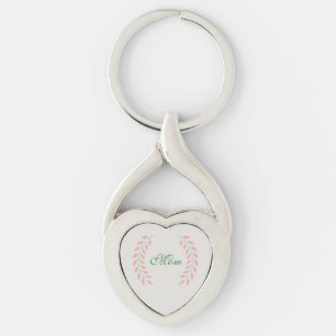 Nyckelkedjan mamma twisted heart silverfärgad nyckelring