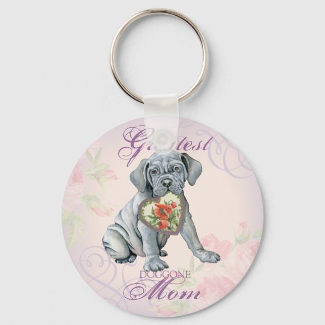 Nyckelkedjan Mastino Heart Mamma Nyckelring (Framsida)