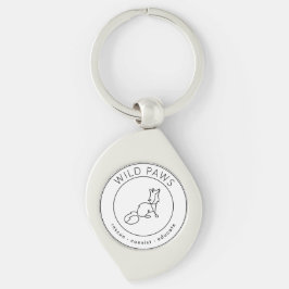 Nyckelkedjan metall swirl silverfärgad nyckelring