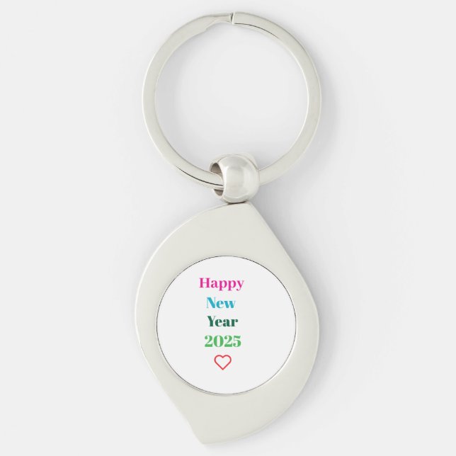 Nyckelkedjan metall swirl silverfärgad nyckelring (Framsidan)