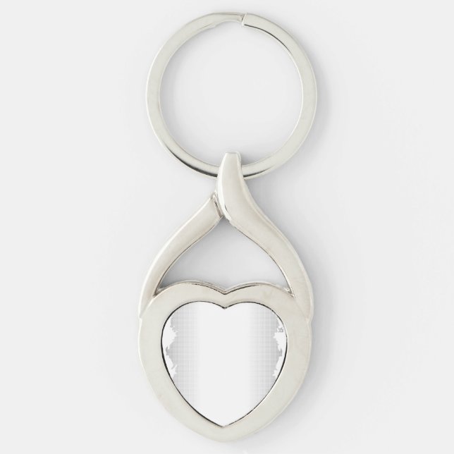 Nyckelkedjan metall twisted heart silverfärgad nyckelring (Framsidan)