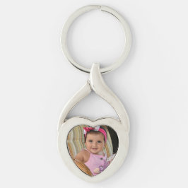 Nyckelkedjan Metall Twisted Heart Silverfärgad Nyckelring