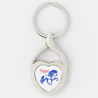 Nyckelkedjan metall twisted heart silverfärgad nyckelring