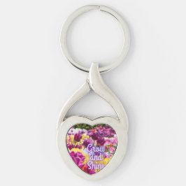 Nyckelkedjan metall twisted heart silverfärgad nyckelring