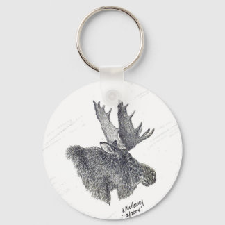 Nyckelkedjan Moose porträtt Nyckelring