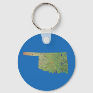 Nyckelkedjan Oklahoma Karta Nyckelring