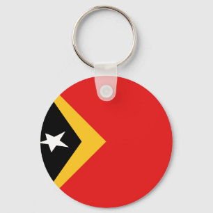 Nyckelkedjan öster Timor Fisheye Flagga Nyckelring