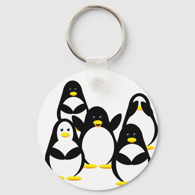 Nyckelkedjan Penguin Party Nyckelring (Framsida)