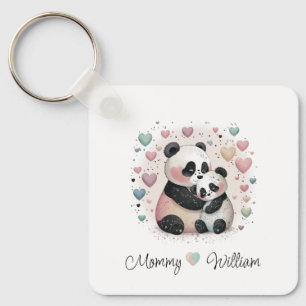 Nyckelkedjan personlig Panda Kärlek Baby Nyckelring