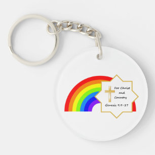Nyckelkedjan Rainbow och kor