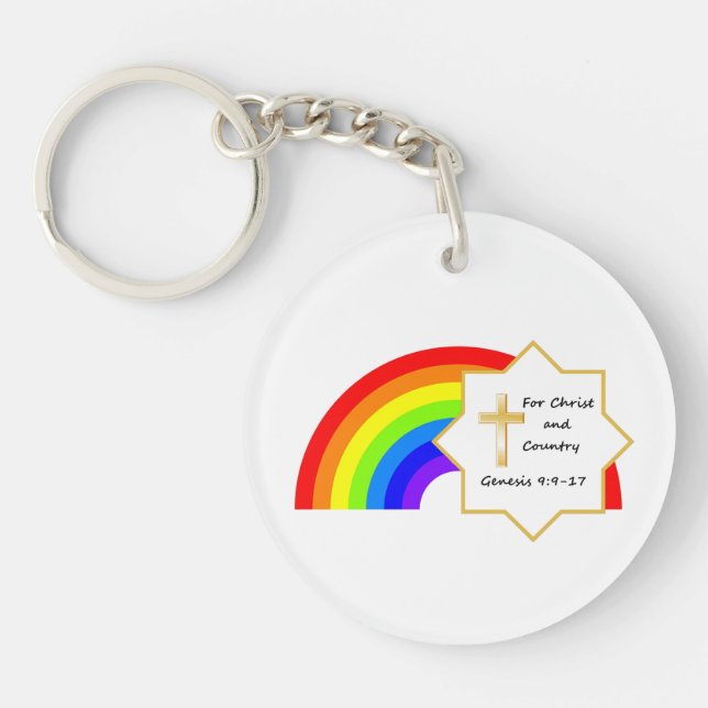 Nyckelkedjan Rainbow och kor (Framsidan)