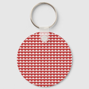 Nyckelkedjan Red Cute Hearts Mönster Nyckelring