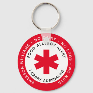 Nyckelkedjan Red Food Allergy Alert Nyckelring
