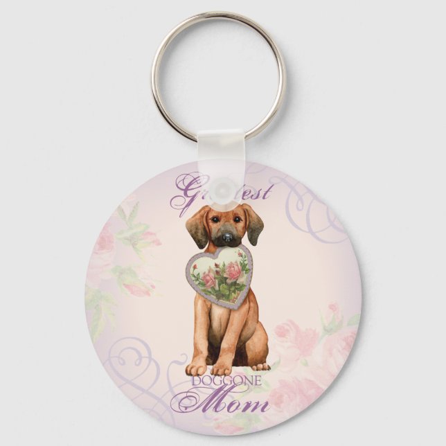 Nyckelkedjan Redbone Heart Mamma Nyckelring (Framsida)