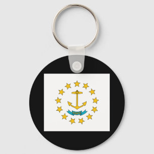 Nyckelkedjan rhode island Statlig flagga Nyckelring