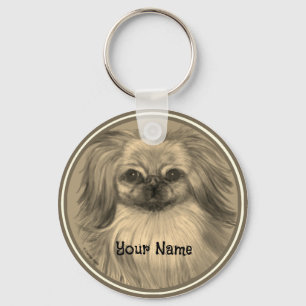 Nyckelkedjan Rondo Pekingese hund Nyckelring