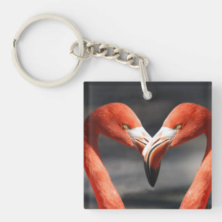 Nyckelkedjan rosa Flamingo Kärlek
