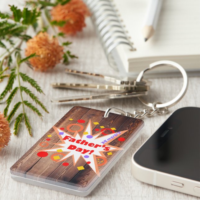 Nyckelkedjan Rustic Fars dag (Högra Framsidan)
