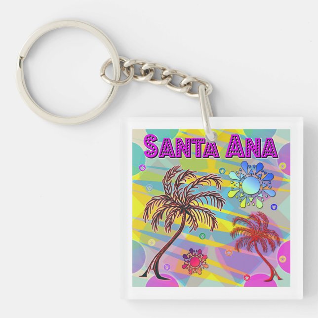 Nyckelkedjan Santa Ana Lycklig och Hope (Framsidan)