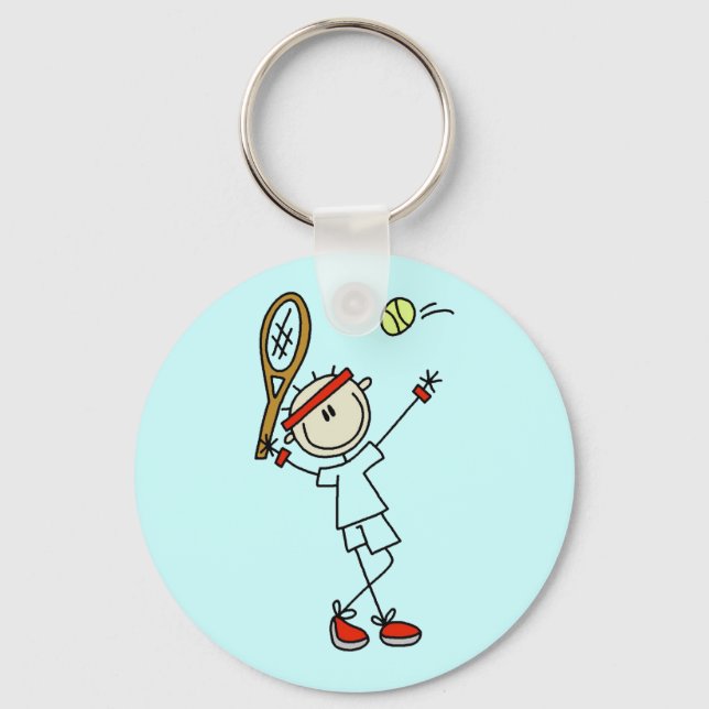 Nyckelkedjan Stick figur Manar Tennis Keychain Nyckelring (Framsida)
