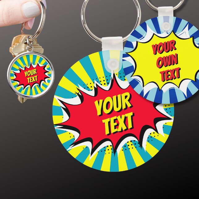 Nyckelkedjan stil i tecknaden anpassningsbar nyckelring (Skapare uppladdad)