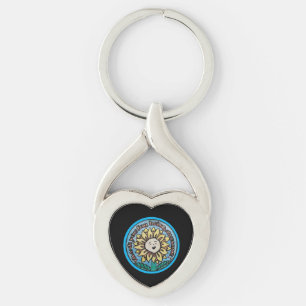 Nyckelkedjan Tack Metall Twisted Heart Silverfärgad Nyckelring