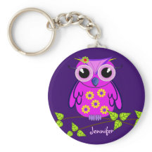 Nyckelkedjan uggla med Namn