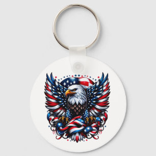 Nyckelkedjan USA flagga Nyckelring