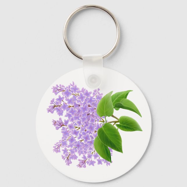 Nyckelkedjan vår Lilac Flowers Nyckelring (Framsida)
